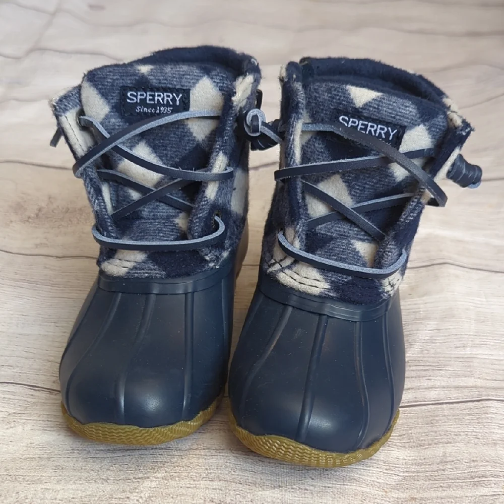Sperry Kids' Navy and Tan Boots